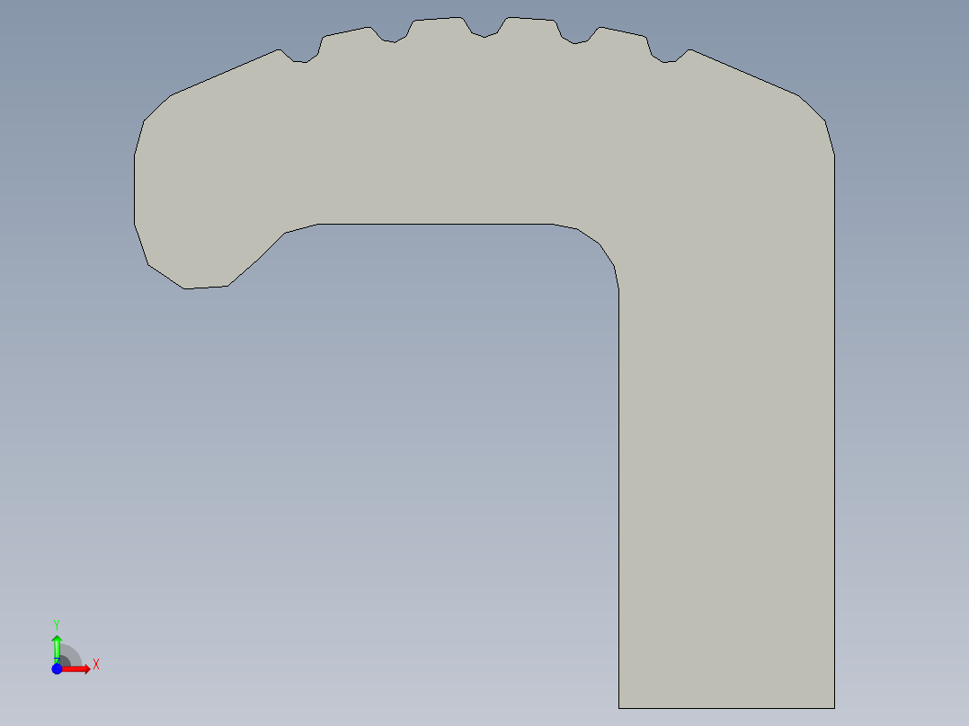 取手(鋁合金)(A)AL-3D多系列多零件图纸模型前视图