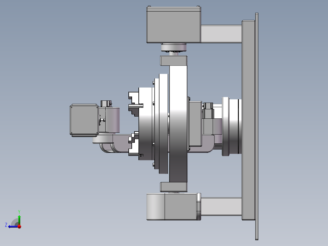 五自由度机械臂数码雕刻机设计右视图