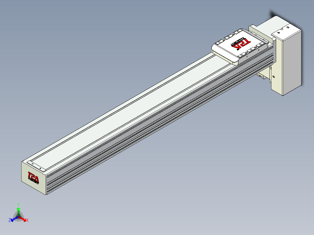 同步带全封闭直线模组TPA-HCB-85D-90-L600-LP-C-P20-N3正等轴测图