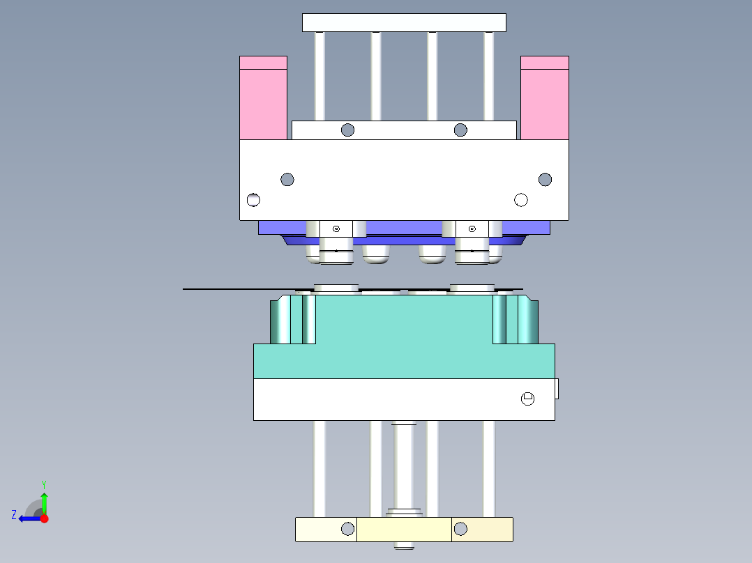 塑料杯注塑模具右视图