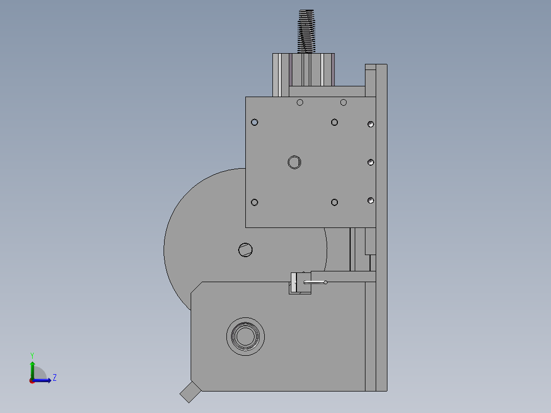 线材表皮打磨机左视图