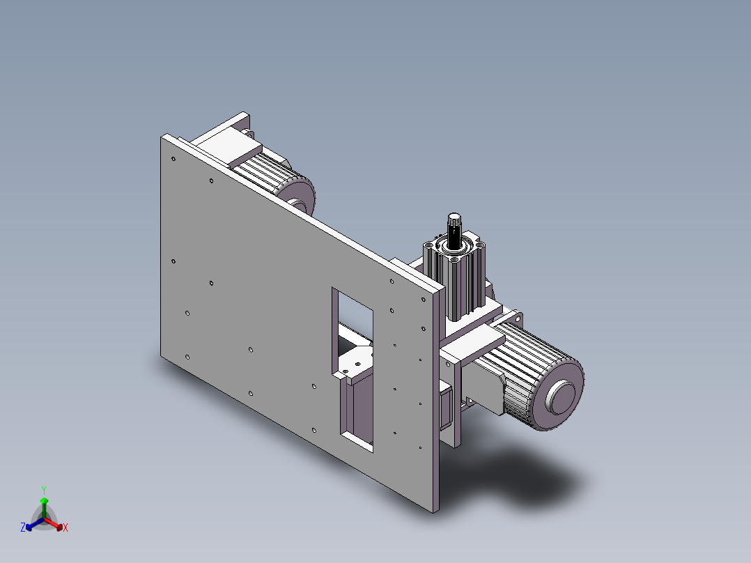 线材表皮打磨机正等轴测图