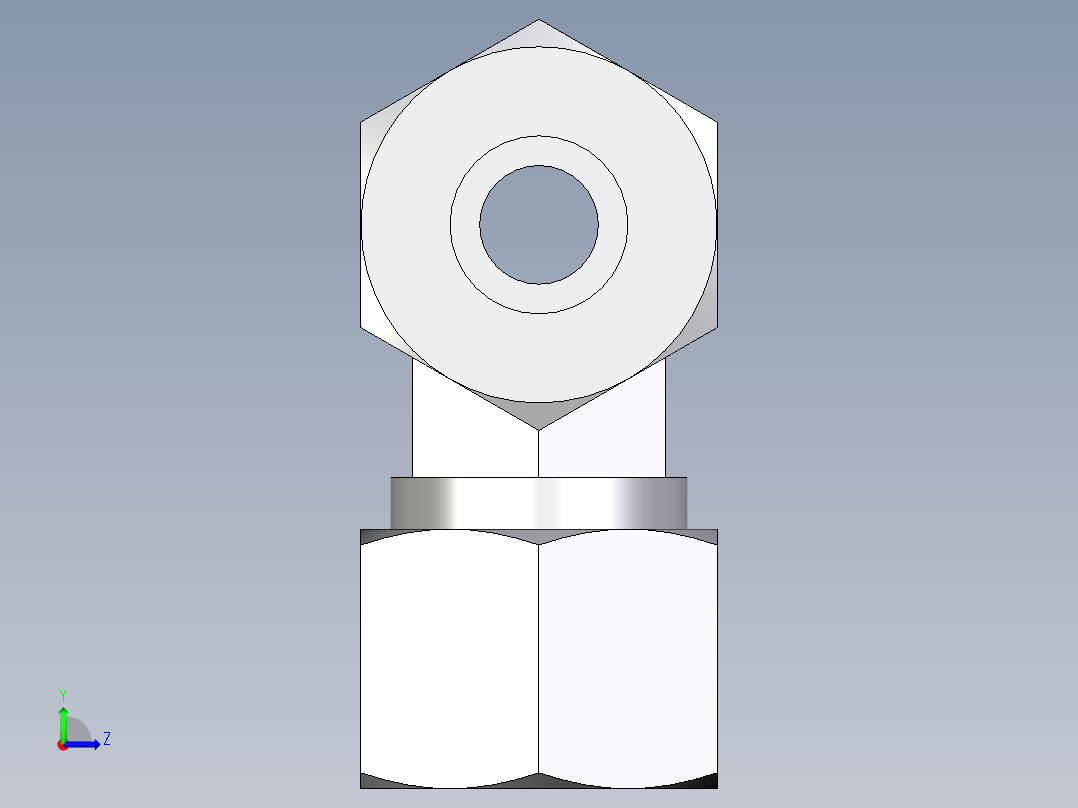 卡套式工业通用硬管接头EO_Union_tee_T12SCF左视图