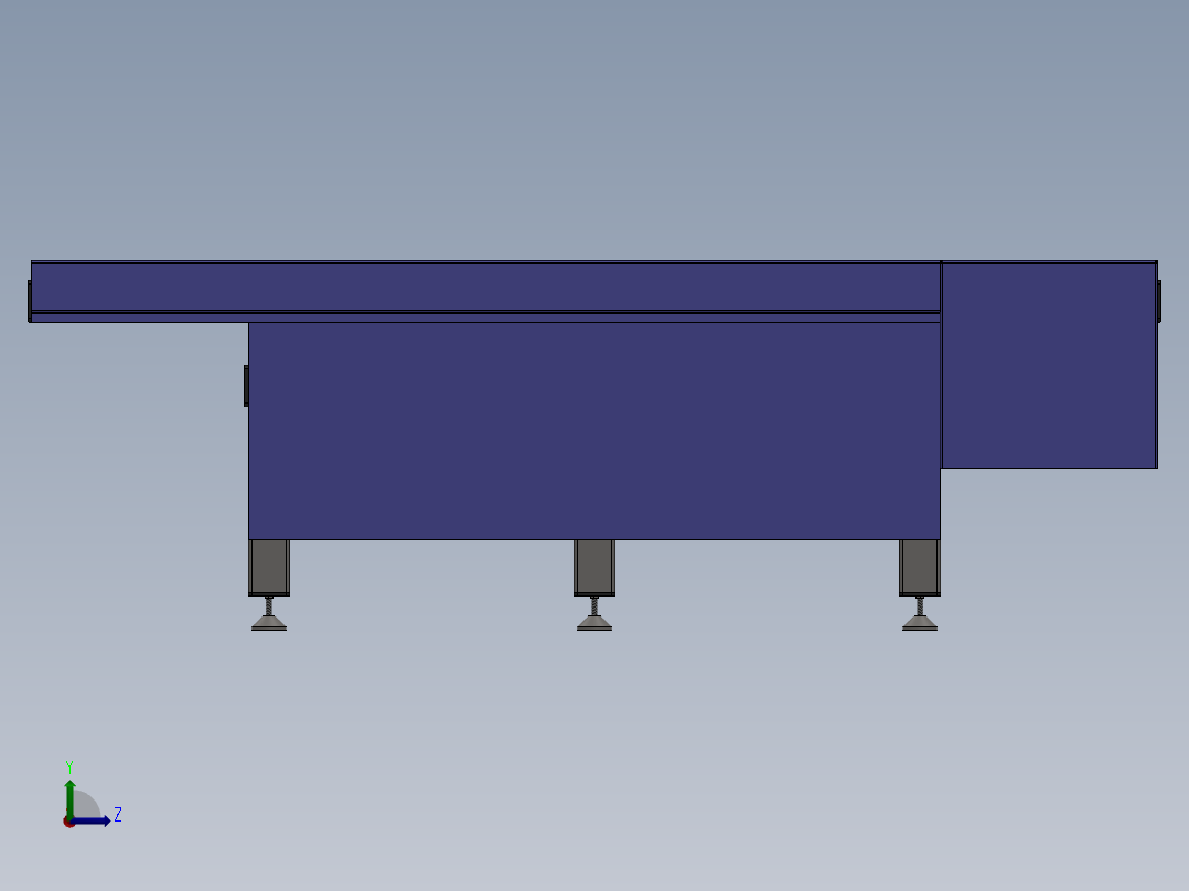 非标自动化钣金打磨机、钣金研磨机左视图