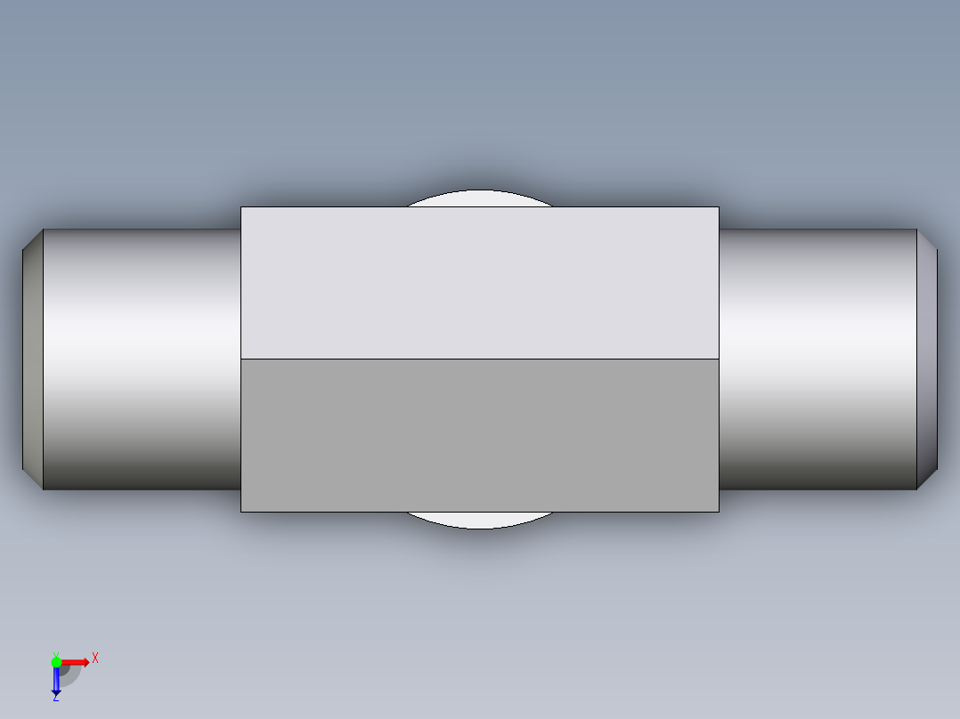 卡套式工业通用硬管接头EO_Adjustable_locknut_branch_tee_TEE06LMOMDCF俯视图