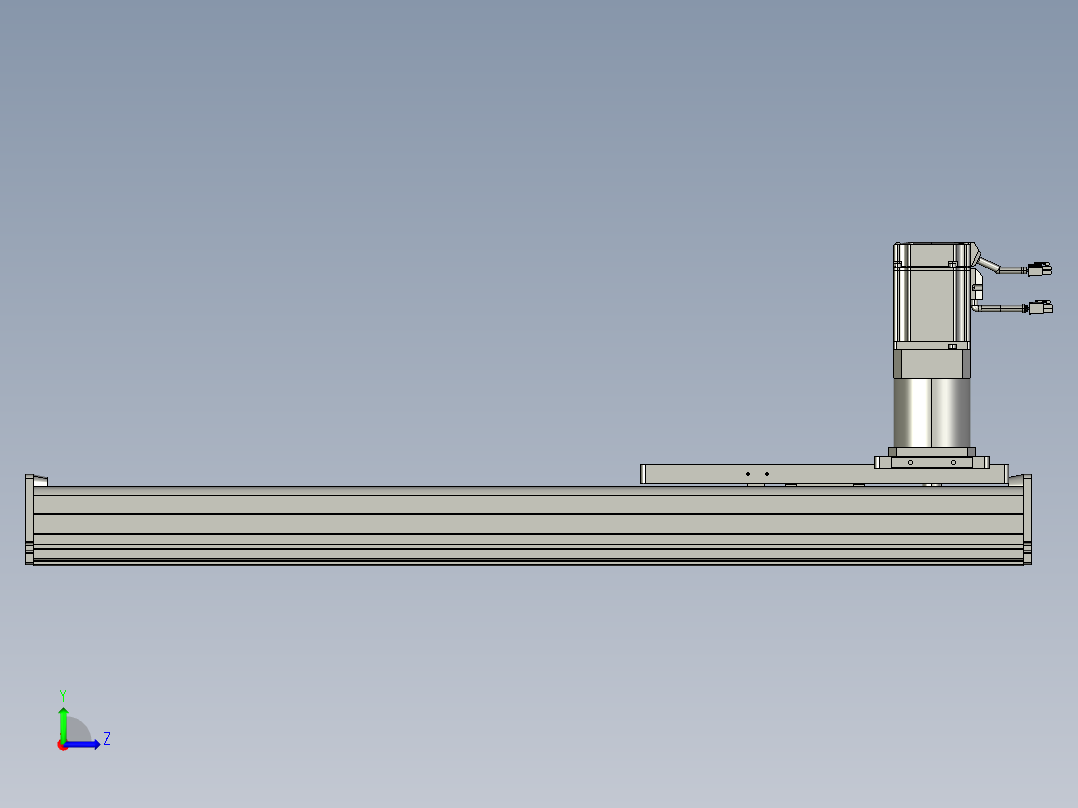 东锦齿条传动DH210G-L167-S600-BU-减速机+P750W.STEP左视图