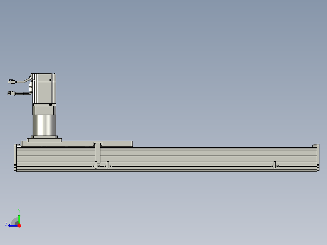 东锦齿条传动DH210G-L167-S600-BU-减速机+P750W.STEP右视图