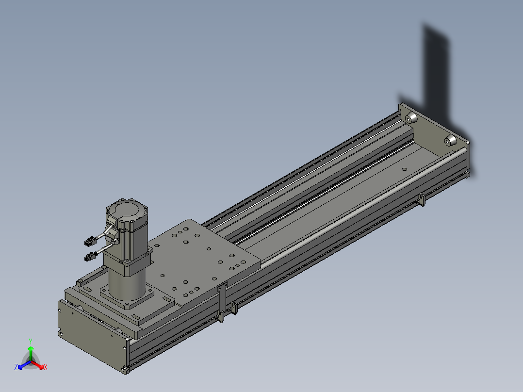 东锦齿条传动DH210G-L167-S600-BU-减速机+P750W.STEP正等轴测图