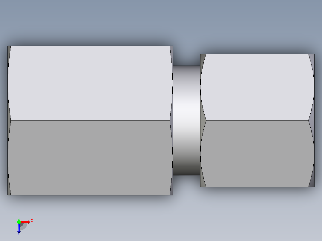 卡套式工业通用硬管接头EO_Swivel_connector_GAI08ZLRCF俯视图