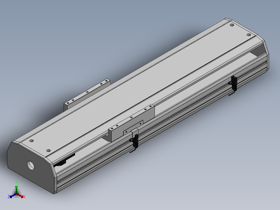 精密模组MY170-T10-350L-M-P75B-C4-C正等轴测图