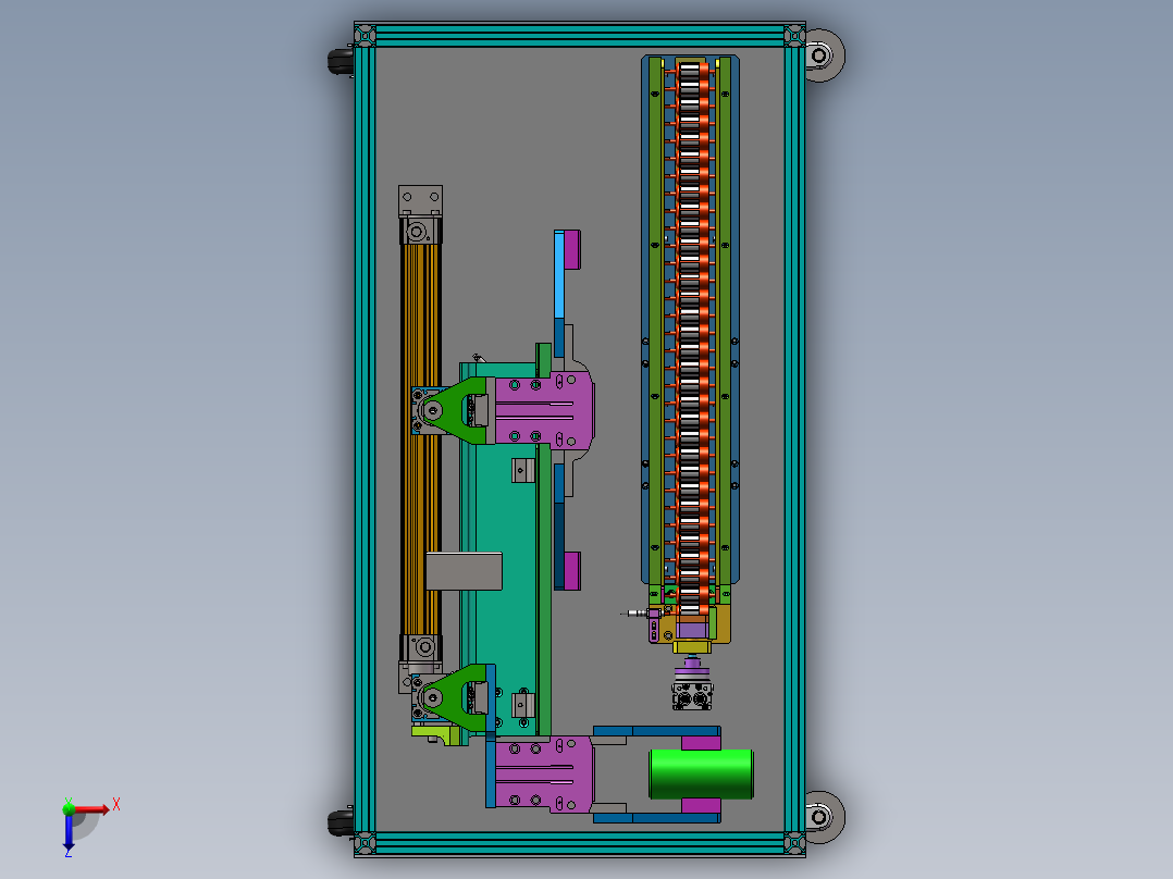 电机转子送料机sw18可编辑俯视图