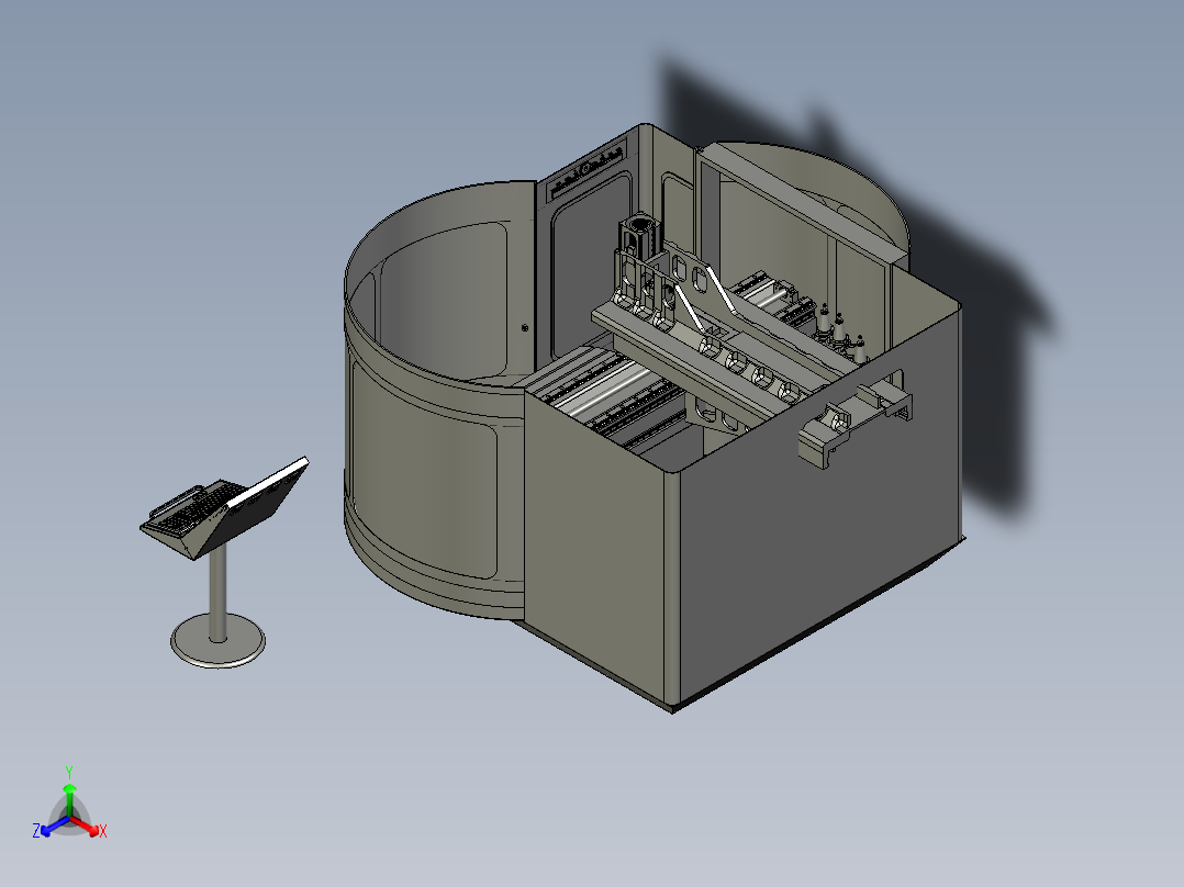 <span style='color: red'>五</span><span style='color: red'>轴</span>联动<span style='color: red'>CNC</span>机床3D图纸 F587
