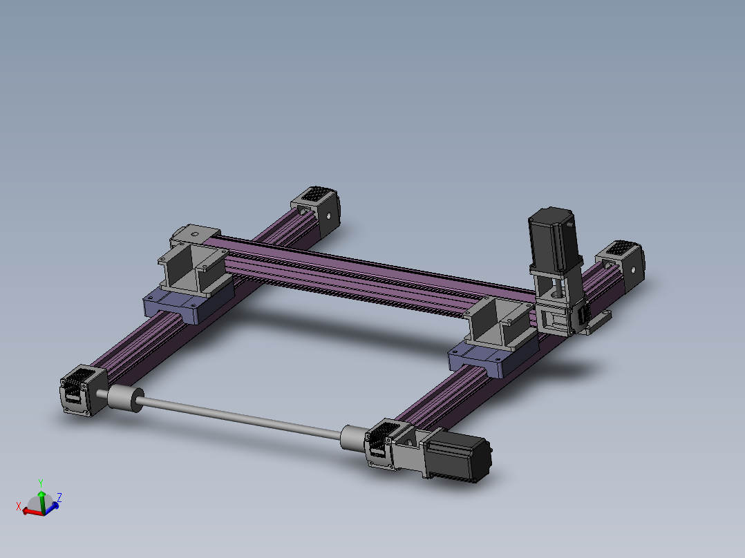 6套同步带坐标型机械手3d图纸 双轴 三轴工字型移栽<span style='color: red'>机器人</span>3D模型