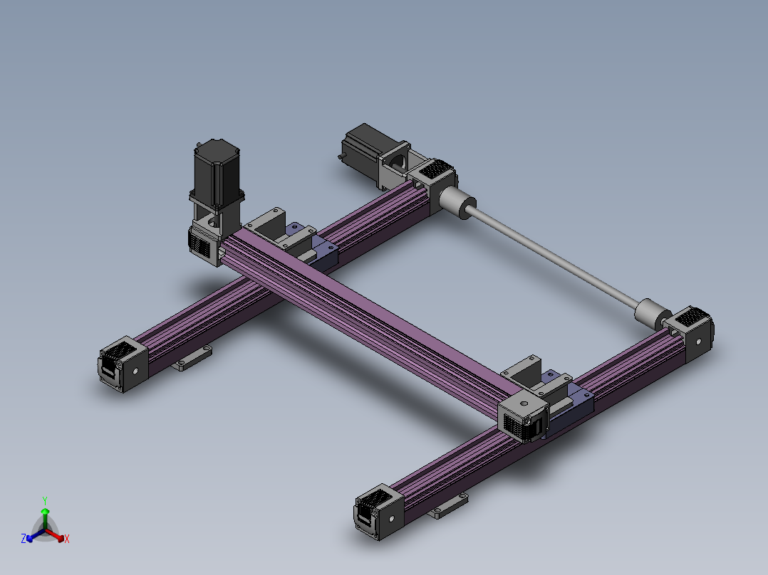 6套同步带坐标型机械手3d图纸 双轴 三轴工字型移栽机器人3D模型正等轴测图