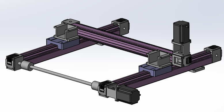 6套同步带坐标型机械手3d图纸 双轴 三轴工字型移栽机器人3D模型