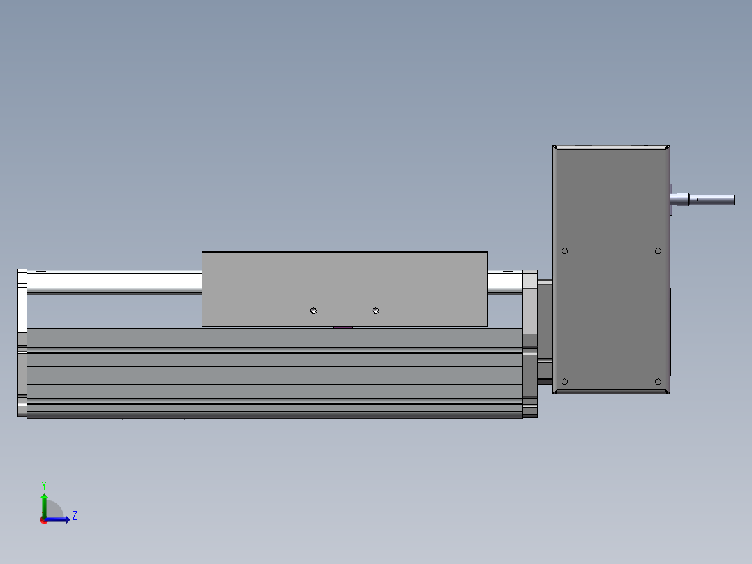 MTB同步带半封闭MTB22M-LU-750W左视图