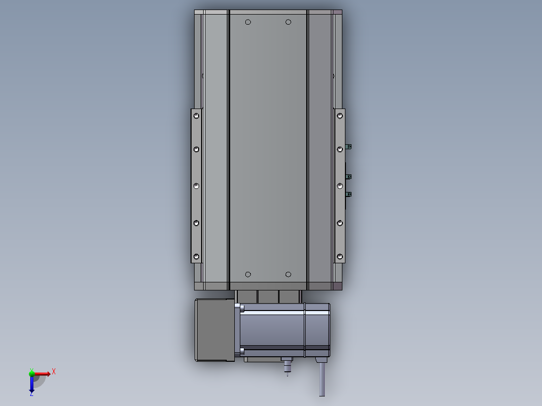 MTB同步带半封闭MTB22M-LU-750W俯视图