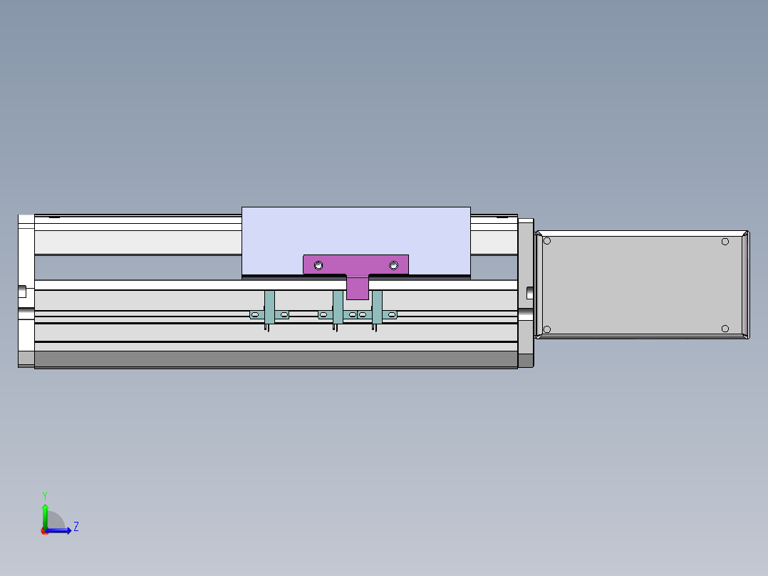 MTB同步带半封闭MTB17M-L-400W左视图