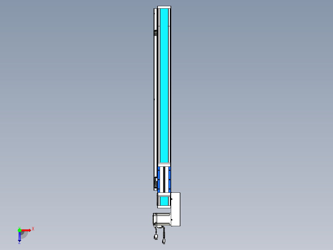 威洛博LB.GB同步带传动--欧规系列LB6A-L65-S700-BL俯视图