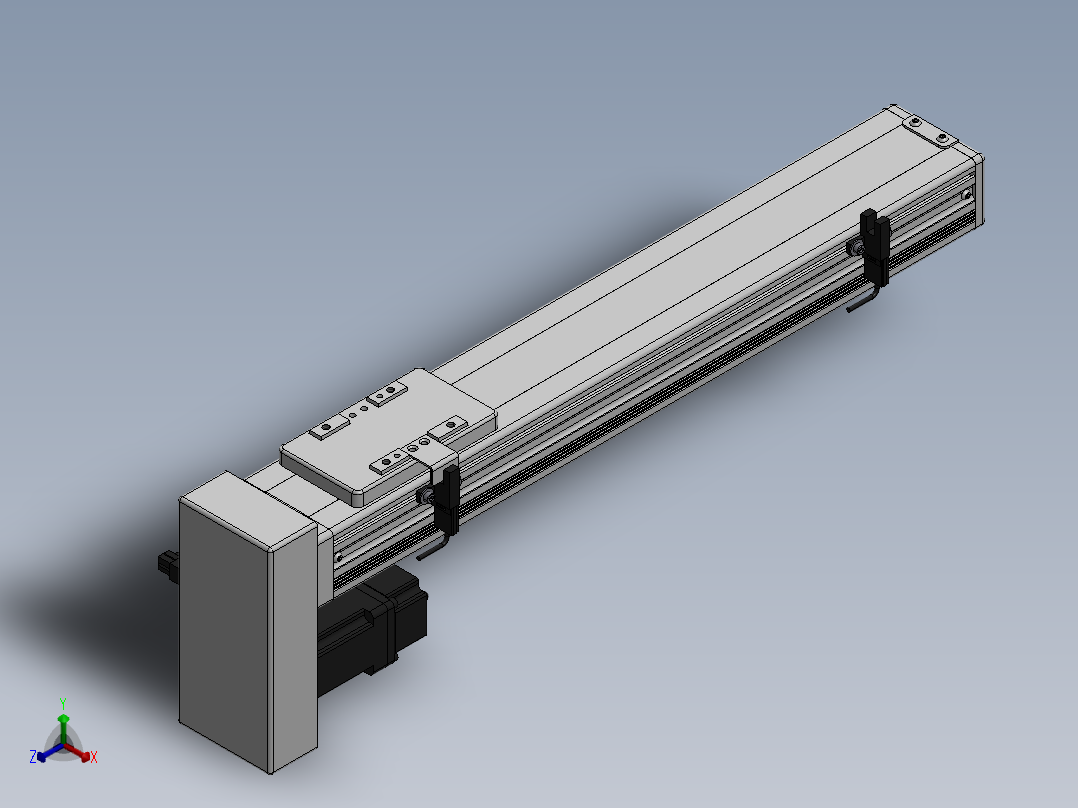 精密模组MY60-T10-300L-BM-P10-C4-C正等轴测图
