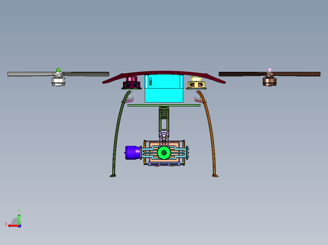带摄像头专业飞行器航拍仪后视图