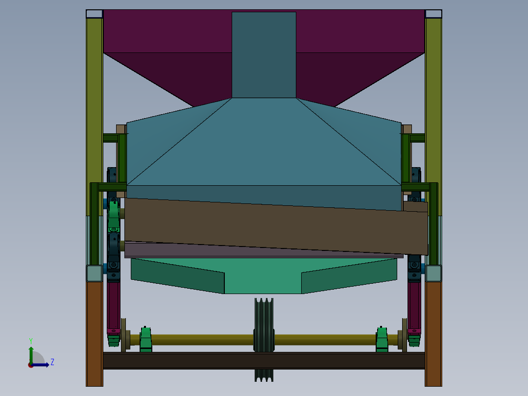 粮食振动筛左视图