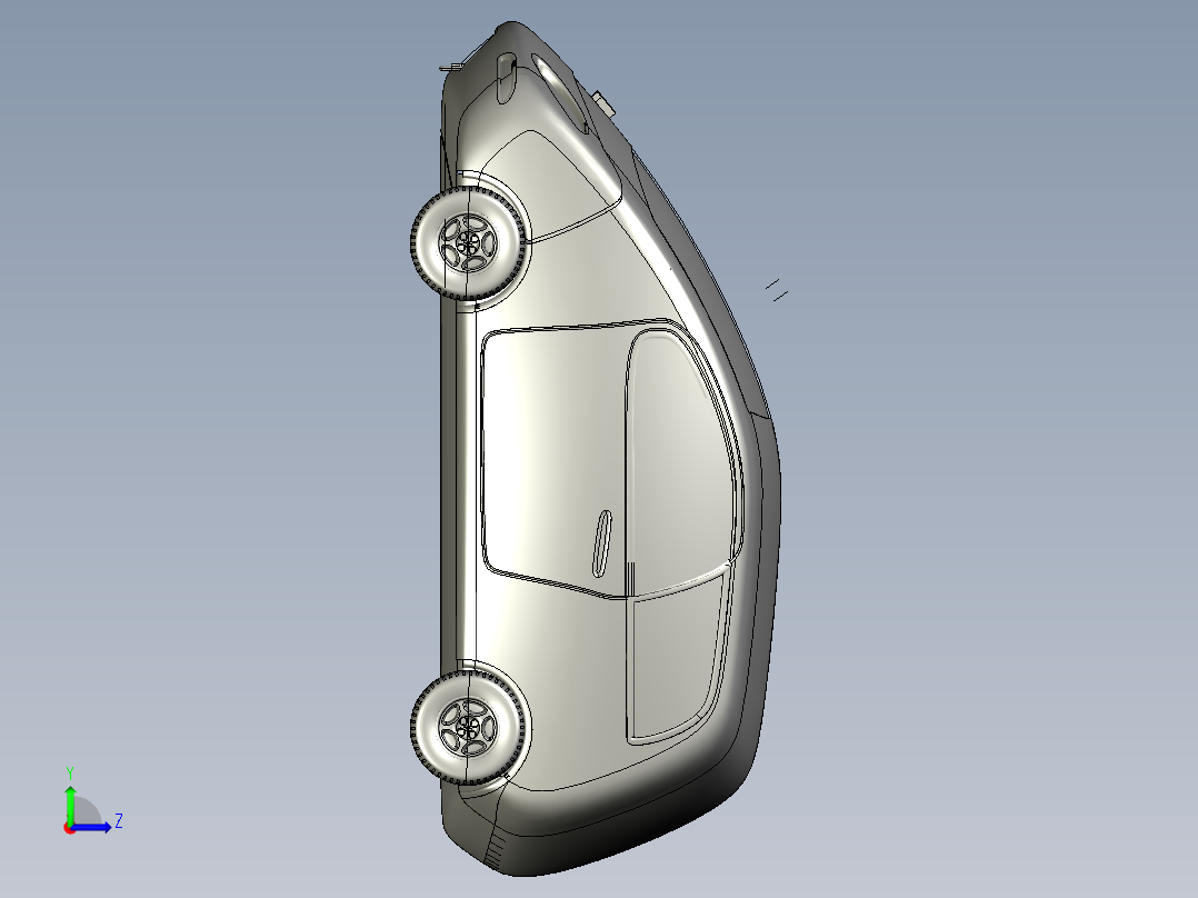 玩具小轿车左视图