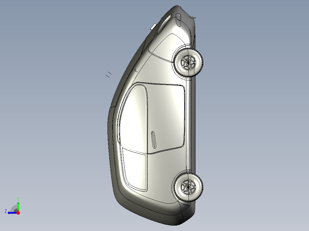 玩具小轿车右视图