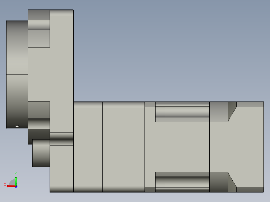 中空旋转平台KFN60-L2-5配单级减速机后视图