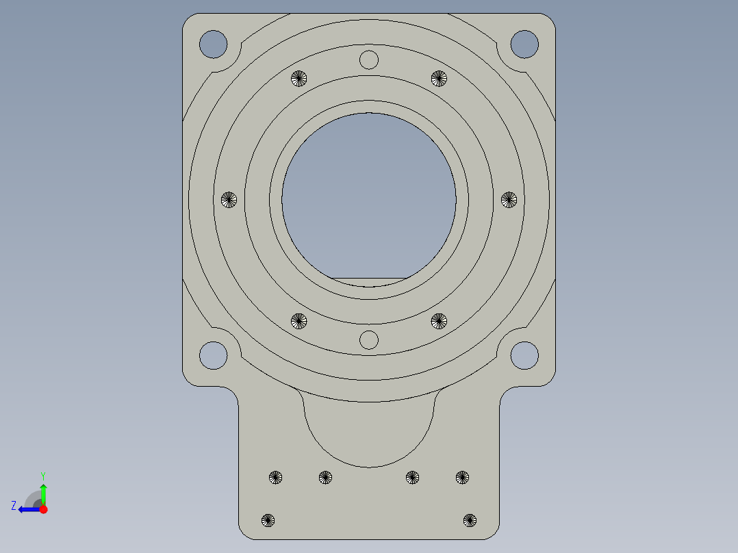 中空旋转平台KFN60-L2-5配单级减速机右视图