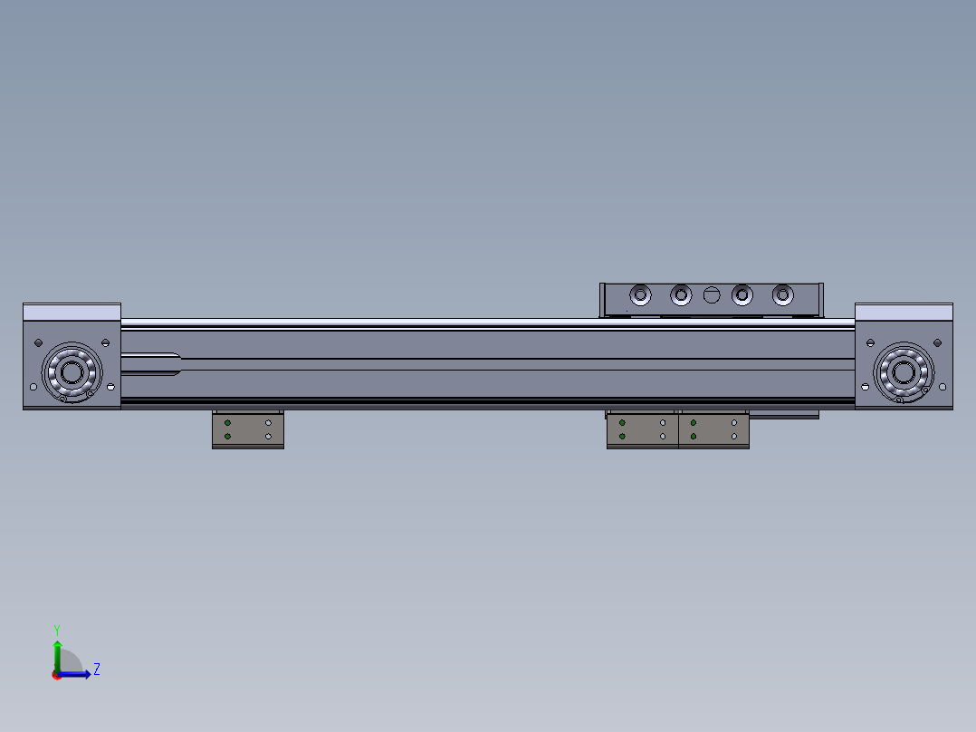 电动滑台模组TRW45左出轴模型左视图
