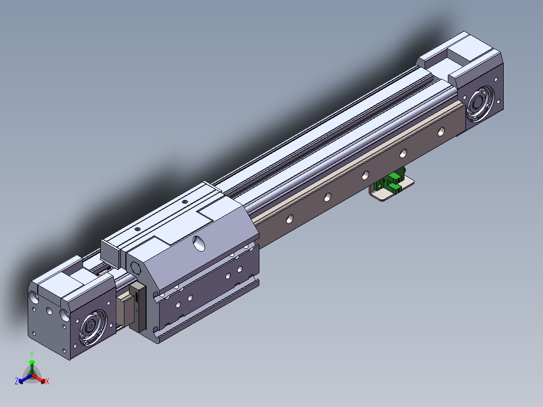 电动滑台模组TRW45左出轴模型正等轴测图