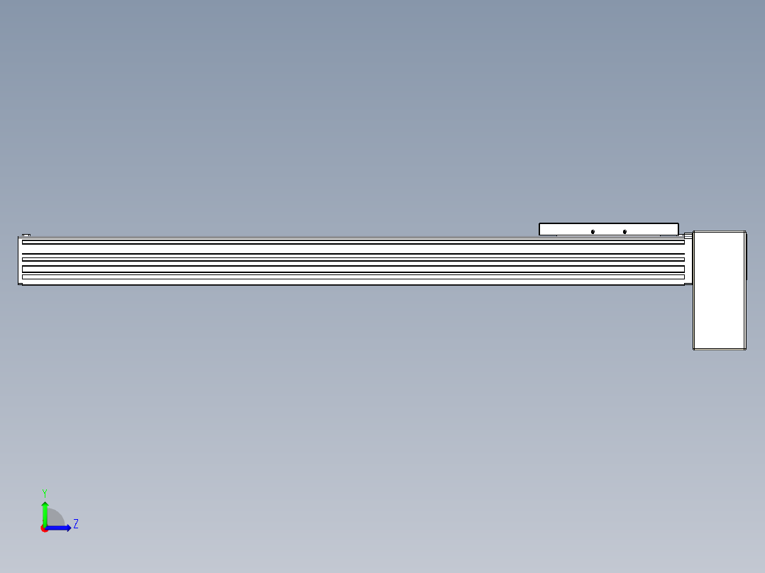 同步带全封闭直线模组TPA-HCB-120D-90-L600-LP-Y-P40-N3左视图