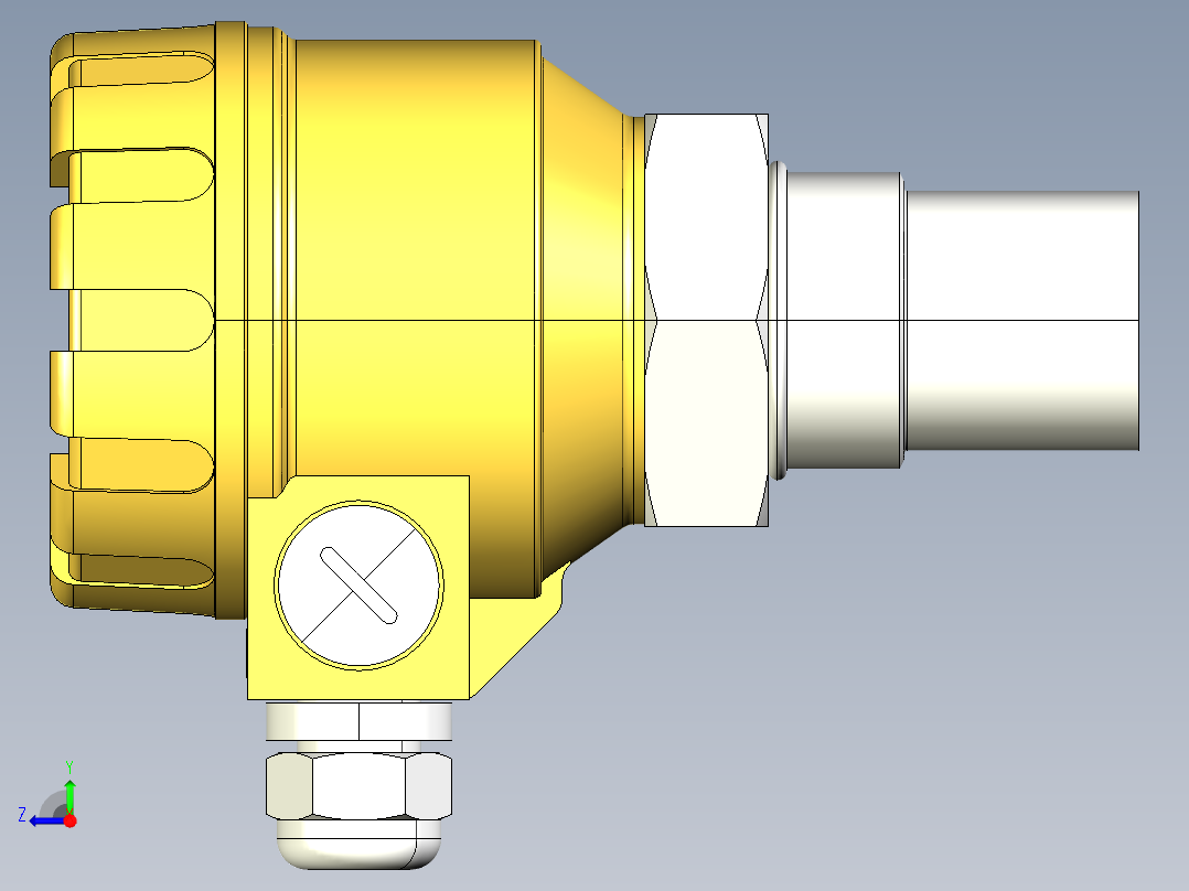 超声波设备-TRANSMITTER-RANGE-4m-13.1ft-PVDF-BODY-4-20mA-2-WIRE-HART-ATEX-NPT-THREAD右视图