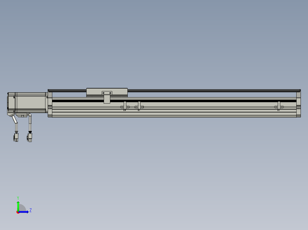 东锦丝杆传动-直线滑台模组DH120-C-450-BC-P400W-C3左视图