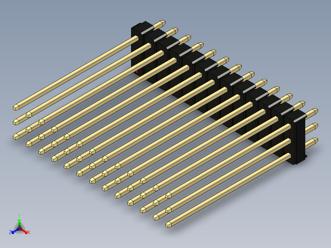彩色公头100mil（2.54mm）系列-DS1021_black_3x13p_100mil_Type43_rev1.0