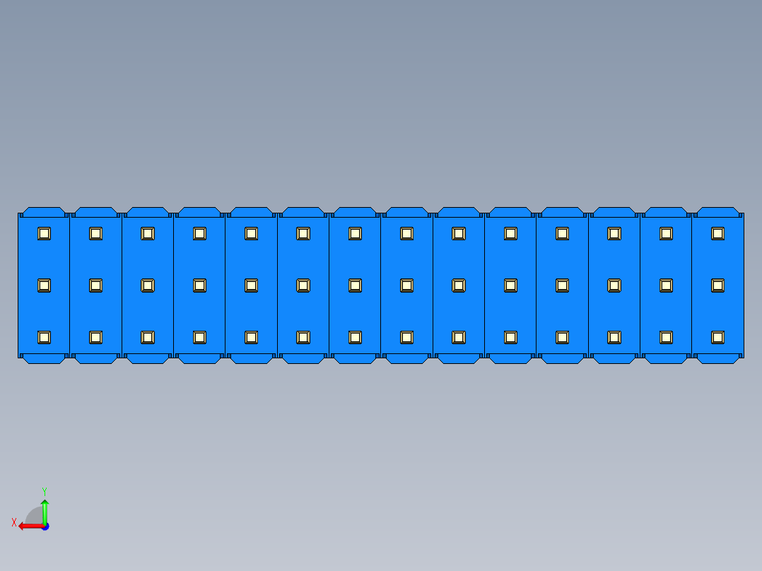 彩色公头100mil（2.54mm）系列-DS1021_blue_3x14p_100mil_Type19_rev1.0后视图