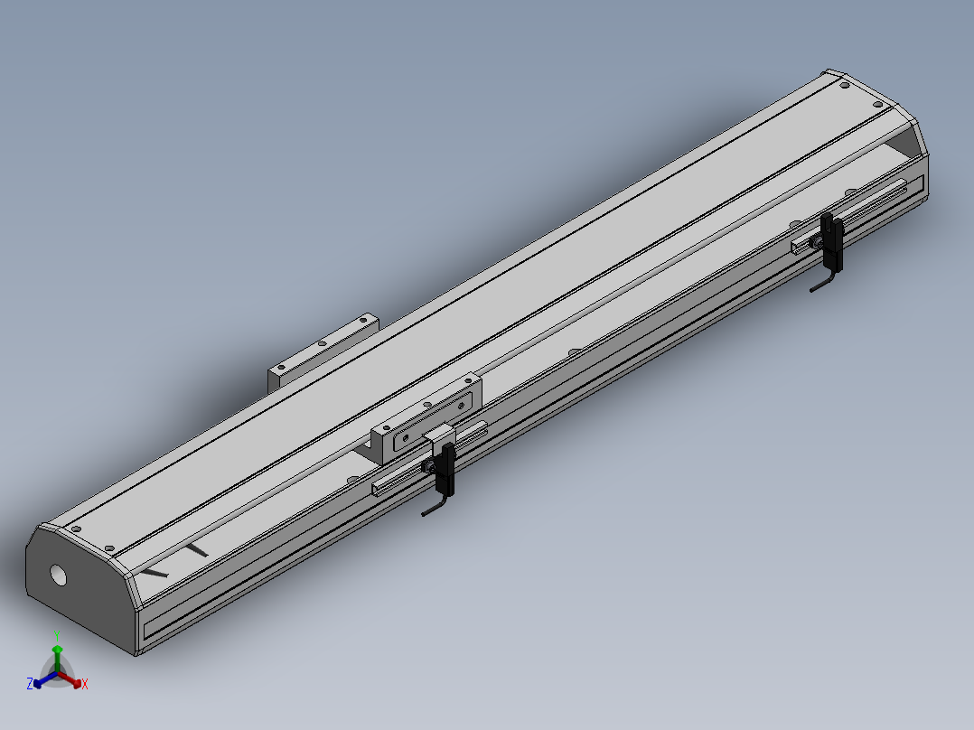 精密模组MY100-T10-350L-M-P10B-C4-C正等轴测图