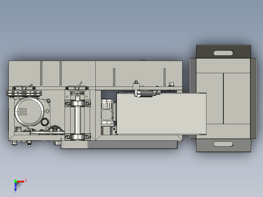 钢筋弯曲折断机俯视图