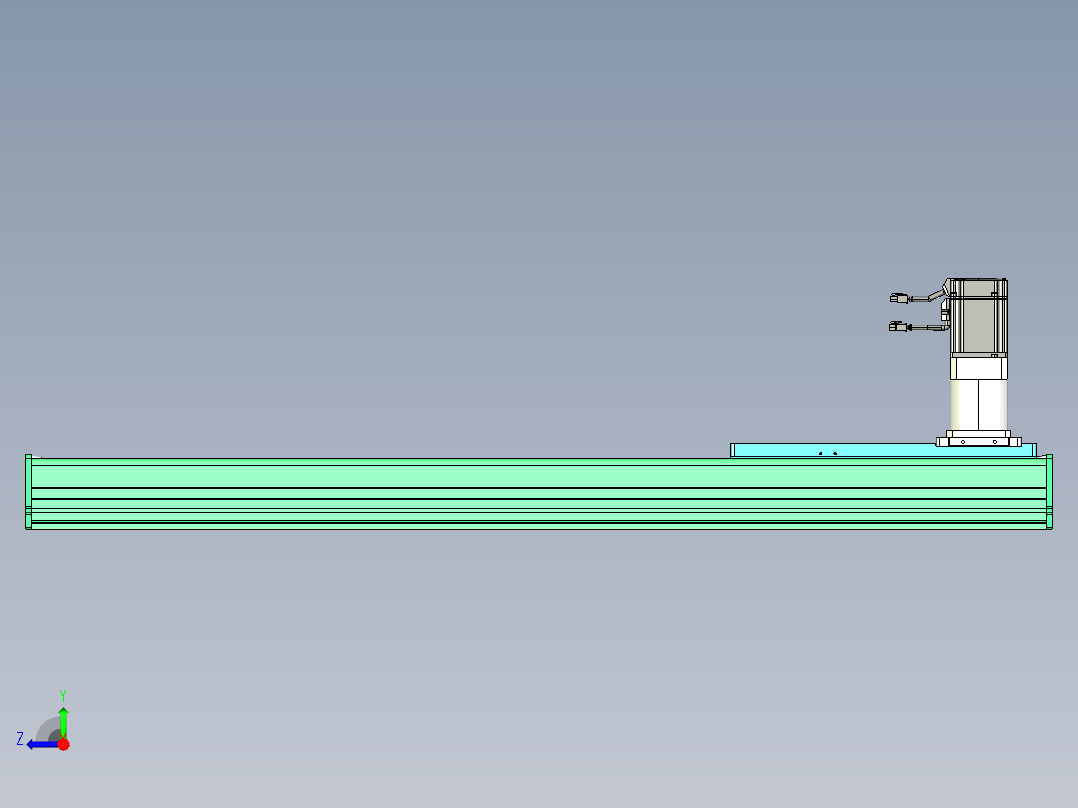 东锦齿条传动DH270G-L167-S950-BU-减速机+750W右视图