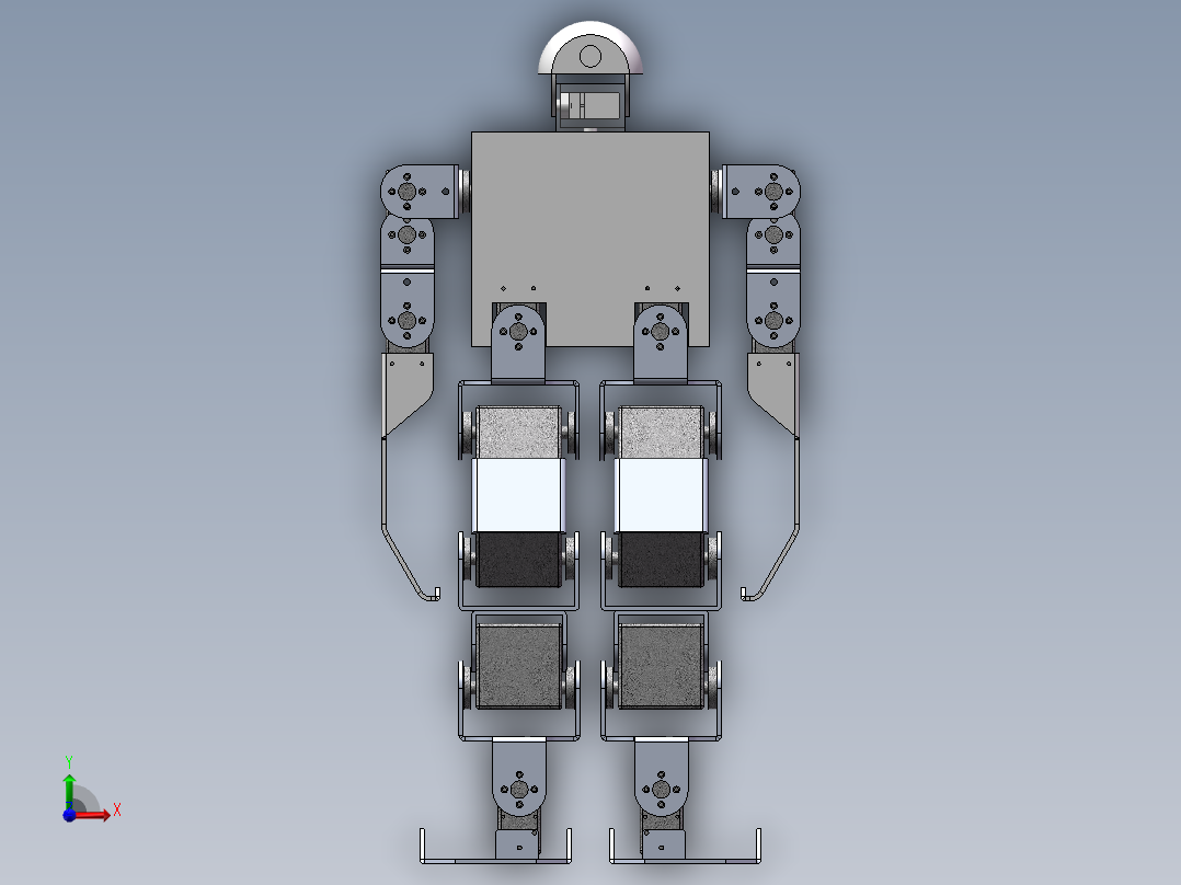 双足机器人前视图