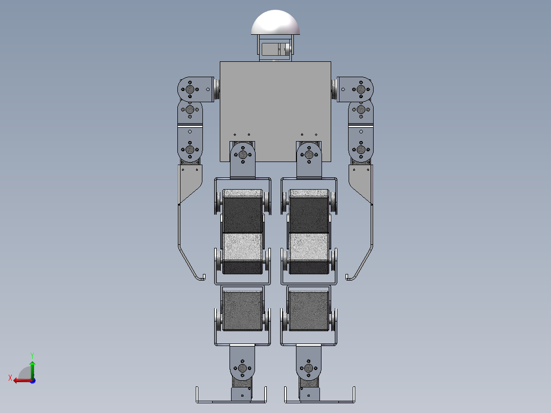 双足机器人后视图