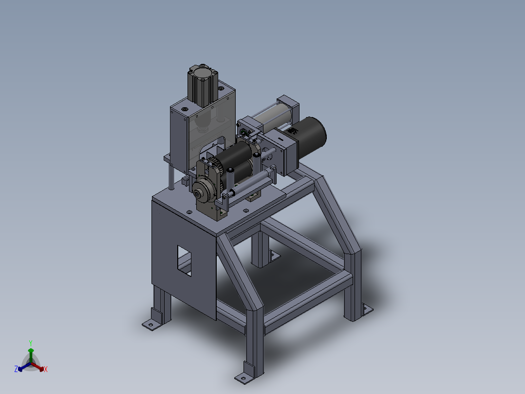 切管机三维SW模型=375935==100正等轴测图