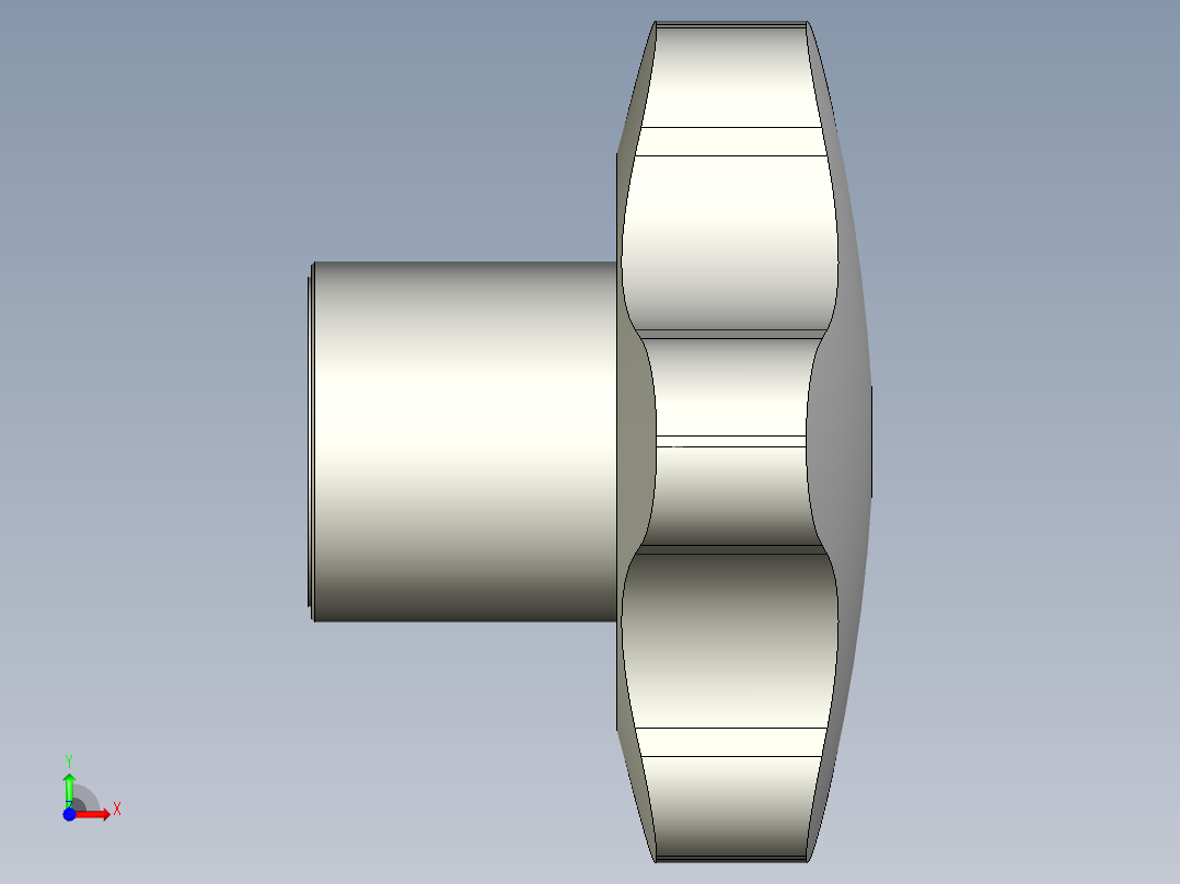 星型把手VC.192-3D多系列多零件图纸模型前视图