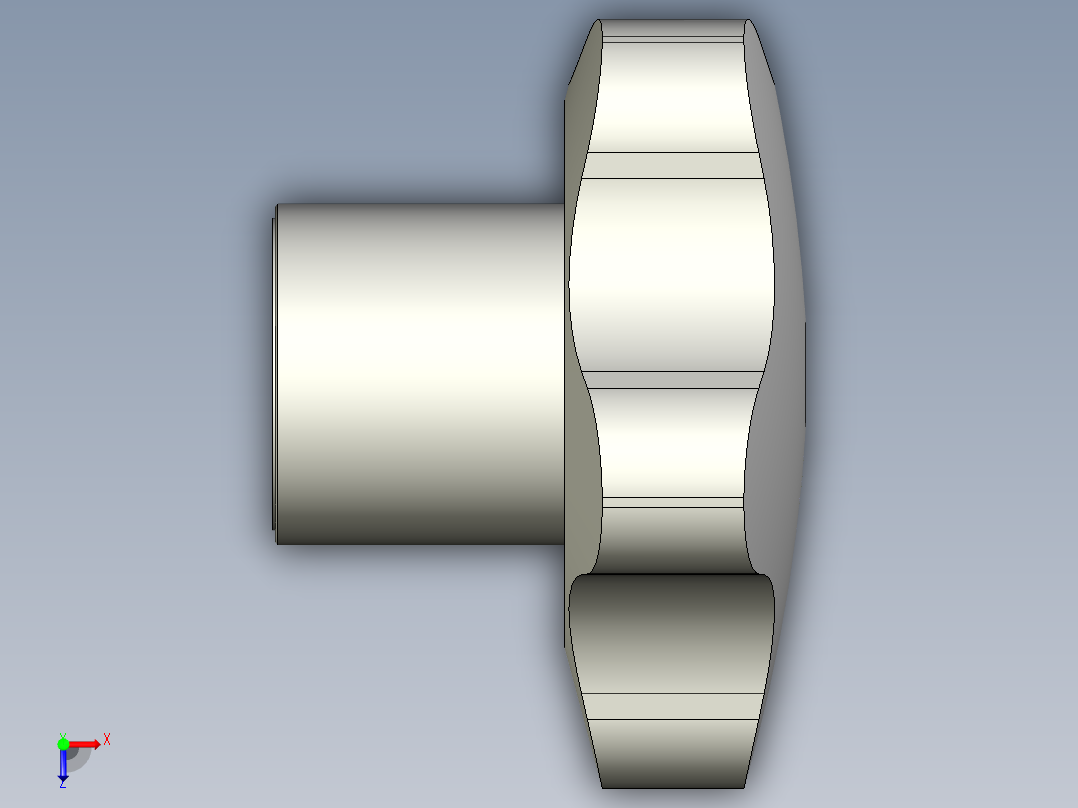 星型把手VC.192-3D多系列多零件图纸模型俯视图