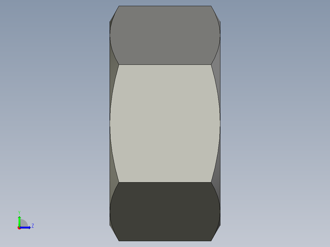 公制六角螺母-Metric Hex Nuts M16 x 2mm Thread左视图