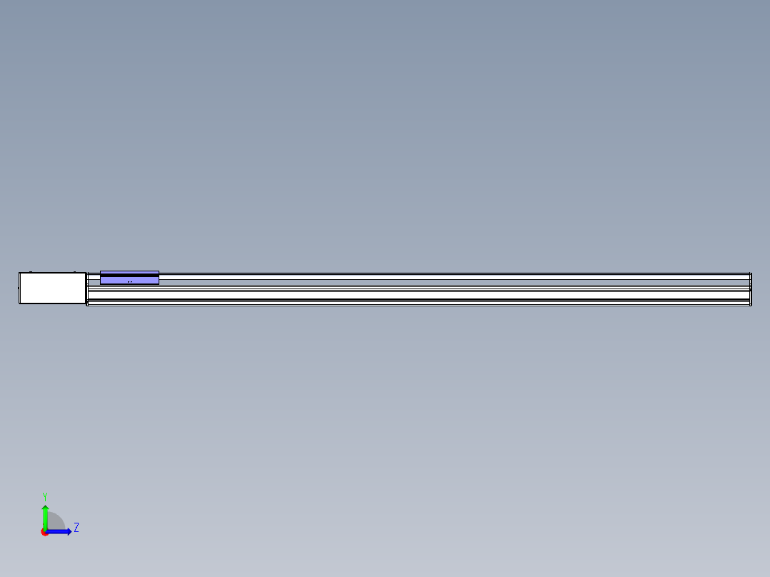 同步带滑台-半封闭B17H-L50-S1550-L-P75-D3左视图