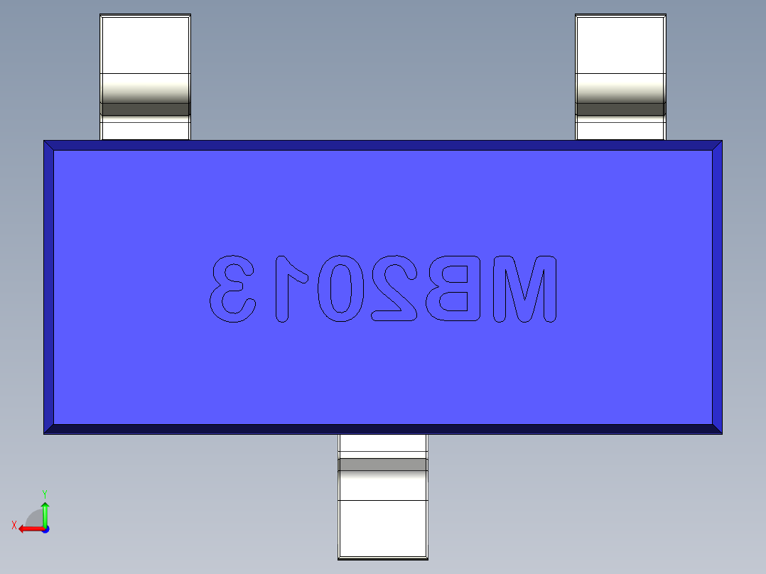 采用SOT23封装的红色、黄色、蓝色、白色和绿色LED SMD后视图