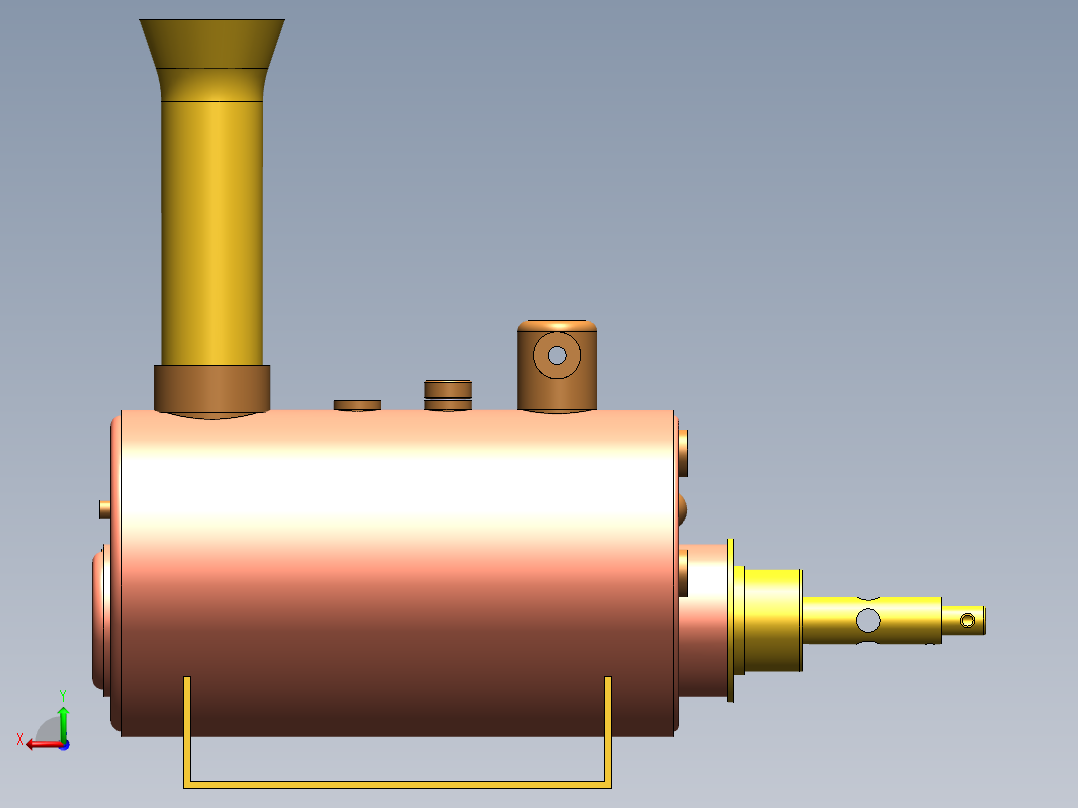 卧式燃气锅炉后视图