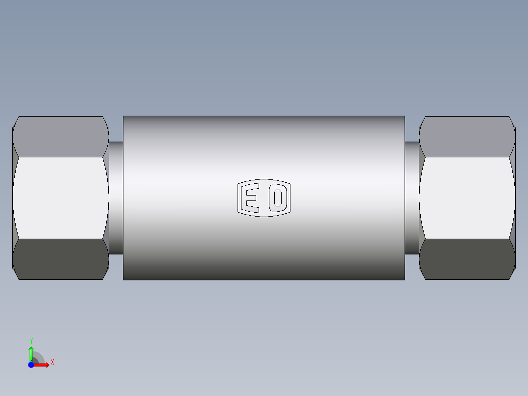 卡套式工业通用硬管接头EO_Weld_bulkhead_fitting_ESV16S71前视图